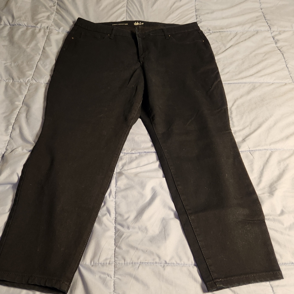 Style &Co Dark Blue Rinsed Denim Jeans Size 20 W PETITE